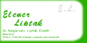 elemer liptak business card