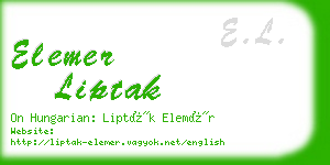 elemer liptak business card